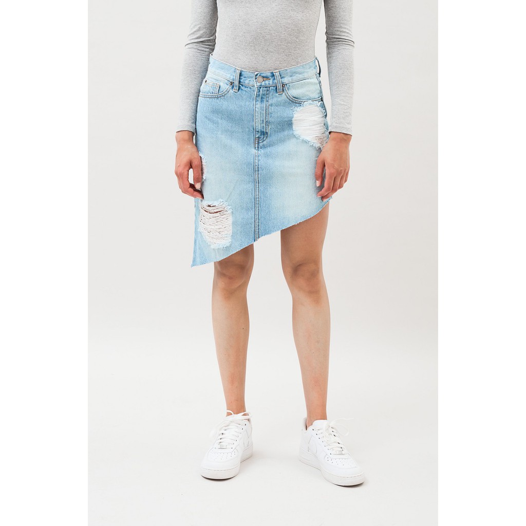 กระโปรงแบรนด์ส่งออก-dr-denim-devani-denim-skirt-asymmetric-blue