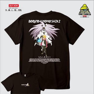 เสื้อยืด พิมพ์ลายอนิเมะ Boruto X Momoshiki ทรงสามเหลี่ยมS-5XL