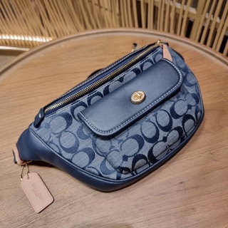 COACH C4035 HERITAGE BELT BAG IN SIGNATURE CHAMBRAY