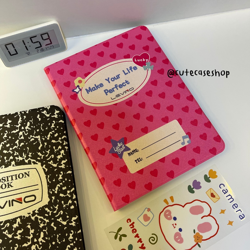 จัดส่งภายในวัน-เคสสำหรับไอแพดลายสมุดแบบหลังใส-รุ่น-10-9-ใส่ปากกาได้