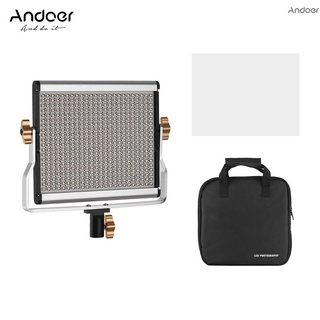 Andoer แผงโคมไฟ 480 Led Cri95 + ปรับความสว่างได้ 3200-5600K สําหรับถ่ายภาพสตูดิโอ