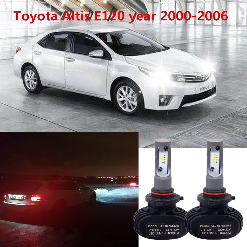 ชุดไฟหน้ารถยนต์-9006-80-w-8000-lm-led-2-ชิ้นสําหรับ-toyota-altis-e120-year-2000-2006