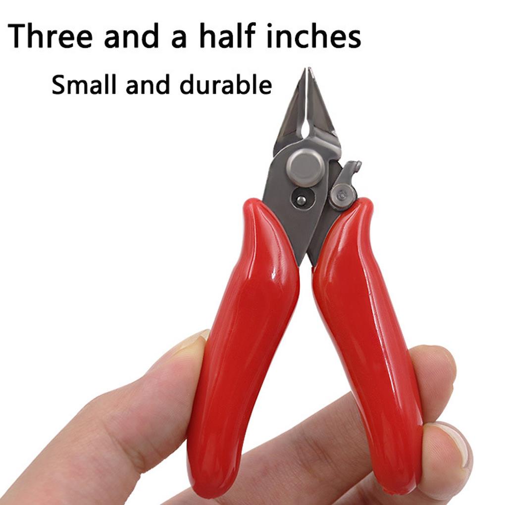 biho-diagonal-pliers-wire-cable-small-nipper-flush-snips-spring-loaded-crimper-plastic-handle-diy-handicraft-portable