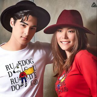 [100% Cotton] Rudedog เสื้อยืดแขนยาวชาย/หญิง สกรียลาย N04