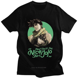 [100% Cotton] เสื้อยืด ผ้าฝ้าย พิมพ์ลาย JoJo Next You Say JoJo Bizarre Adventure สําหรับผู้ชาย