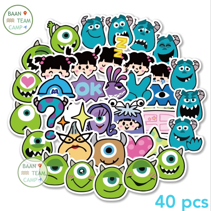 สติ๊กเกอร์-monsters-inc-164-มอนเตอร์อิ้ง-40-ชิ้น-บริษัทรับจ้างหลอน-มอสเตอร์-มอนเตอร์-อิ้ง-toystory-toy-disney-ดิสนีย์