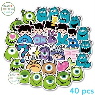 สติ๊กเกอร์ Monsters inc 164 มอนเตอร์อิ้ง 40 ชิ้น บริษัทรับจ้างหลอน มอสเตอร์ มอนเตอร์ อิ้ง Toystory toy disney ดิสนีย์