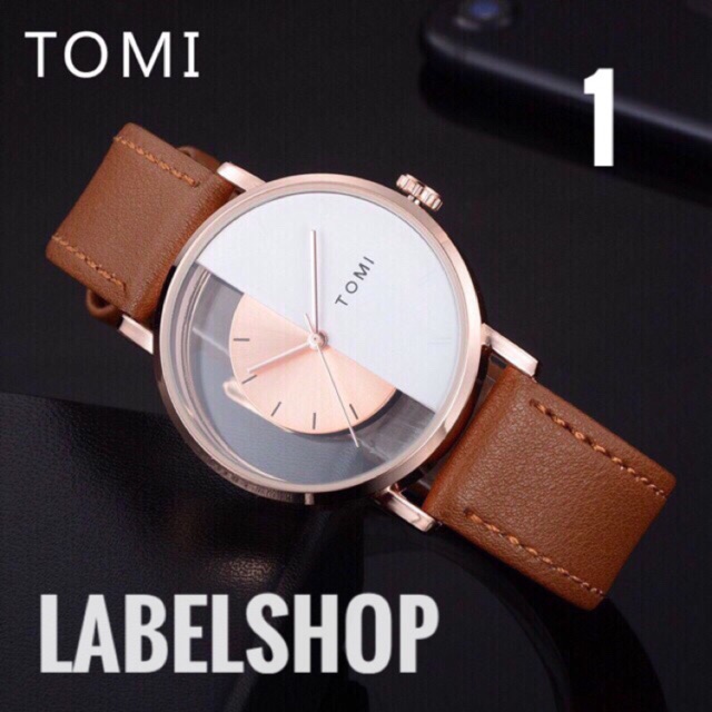 ภาพหน้าปกสินค้าลดไฟลุก นาฬิกา Tomi % รุ่น Half leaf ฟรีกล่อง มีเก็บเงินปลายทาง จากร้าน labelshop บน Shopee