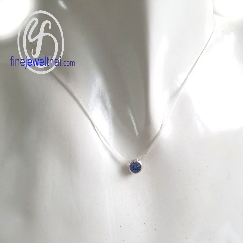 finejewelthai-จี้ไพลิน-ไพลิน-จี้พลอย-พลอยประจำเดือนเกิด-blue-sapphire-silver-pendant-birthstone-p1085bl00-ราคาต่อชิ้น