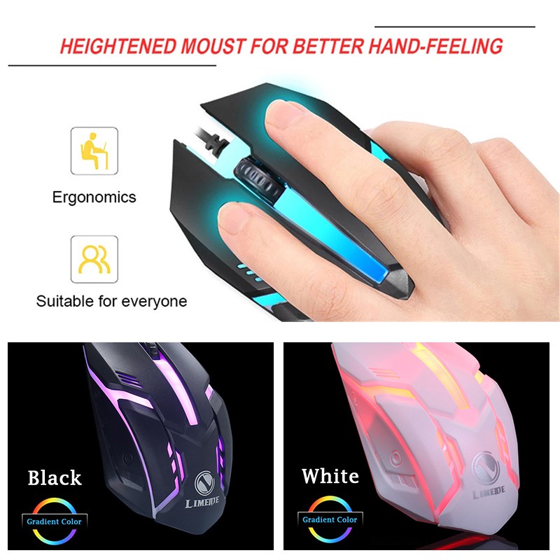 ภาพสินค้าเมาส์ เมาส์เกมมิ่ง แบบมีสาย Mouse 3D มีไฟเปลี่ยน 7 สีได้ เมาส์เรืองแสงเม้าส์ เสียบUSB จากร้าน preeyawadeebam บน Shopee ภาพที่ 3