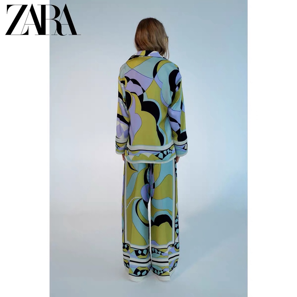 zara-เสื้อเชิ้ต-พิมพ์ลาย-มีกระเป๋า-แฟชั่นฤดูใบไม้ผลิ-สําหรับผู้หญิง