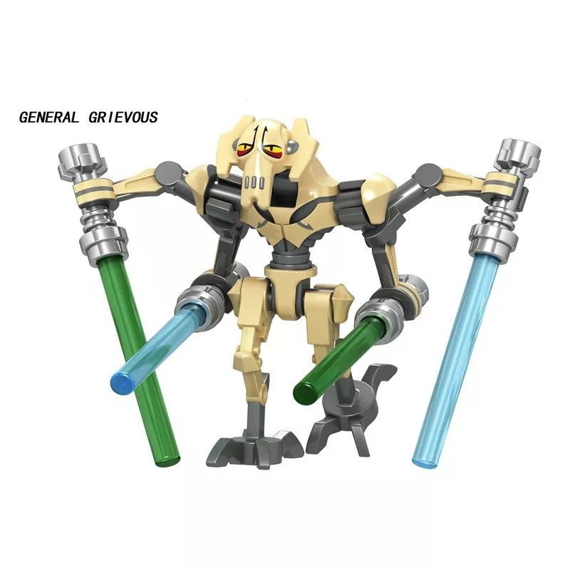 star-warsทั่วไปหุ่นยนต์grievous-lightsaber-battle-droidชุดบล็อกอาคารenligthen-action-figureของเล่นเด็ก