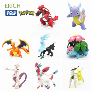 ERICH Decoration Gift Figure Toy Robot Charizard Pokemon Figure Arceus Greninja Large Groudon Model Toys Movable God Beast