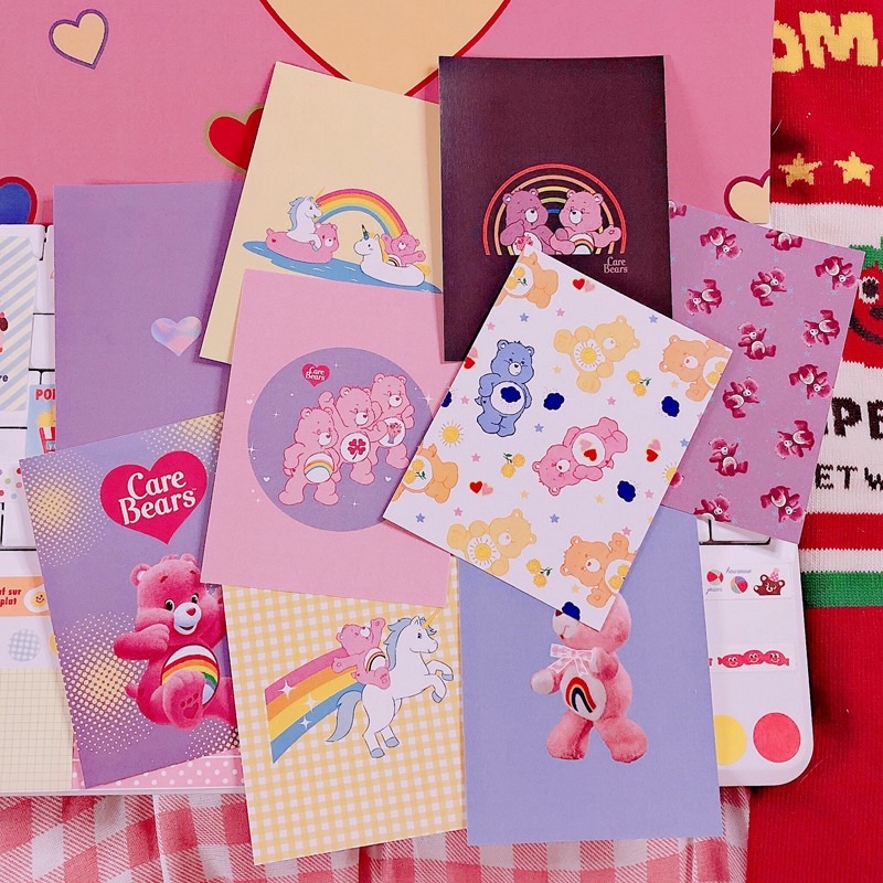 ชุดโปสการ์ดแคร์แบร์-การ์ดตกแต่งห้อง-รูปติดผนัง-การ์ดน่ารัก-care-bears-card