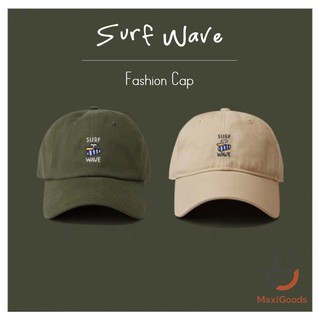 สินค้า 🚚พร้อมส่ง 🏄🏻‍♀️ SURF WAVE cap หมวก หมวกแก๊ป หมวกแก็ป ปักลาย ปรับสายได้ กันแดดในช่วงหน้าร้อน
