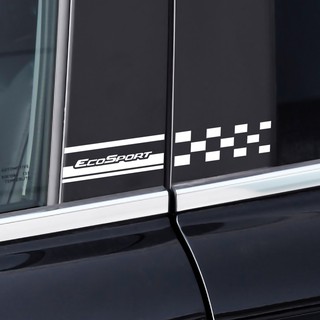 สติกเกอร์เสาหน้าต่างกันน้ำ PVC 3D รถยนต์สำหรับ Ford Focus EcoSport 2012-2019