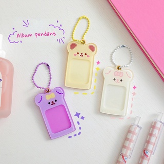 Kawaii พวงกุญแจอะคริลิค จี้รูปการ์ตูนหมีน่ารัก ขนาดเล็ก หลากสี เครื่องเขียน DIY