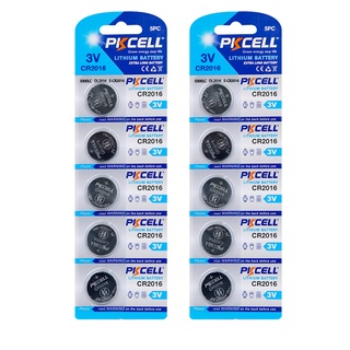 10PC PKCELL CR2016 CR 2016 Battery DL2016 KCR2016 LM2016 BR2016 EE6277 3V Lithium Button Coin Cell Bateria Batteries