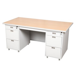 โต๊ะทำงาน โต๊ะทำงานเหล็ก LUCKY WORLD DP-52-33-TG 159.5 ซม. สีเทาทราย เฟอร์นิเจอร์ห้องทำงาน เฟอร์นิเจอร์ ของแต่งบ้าน DESK
