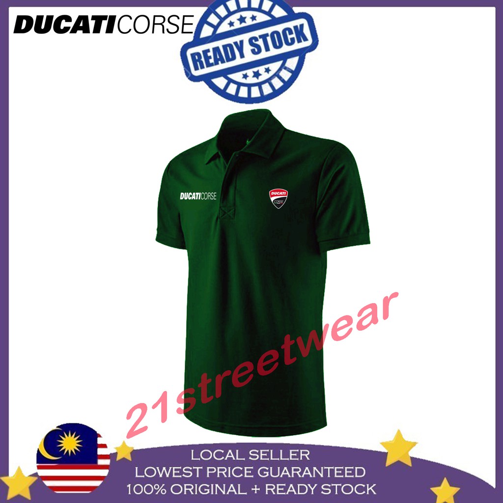 ducaticorse-เสื้อยืดโปโล-ผ้าฝ้าย-1oo