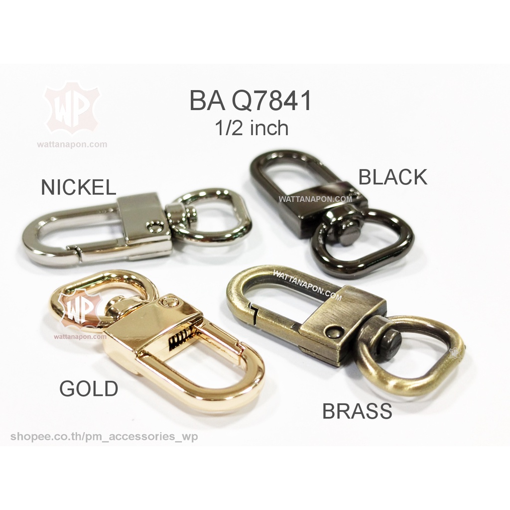 ภาพหน้าปกสินค้าBA Q7841 ตะขอก้ามปู ตะขอคอหมา จำนวน 2 ชิ้น lobster clasp snap hook 2 pieces จากร้าน pm_accessories_wp บน Shopee