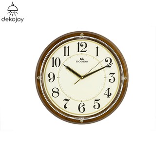 DOGENI นาฬิกาแขวน รุ่น WNW009DB นาฬิกาแขวนผนัง นาฬิกาติดผนัง นาฬิกาแขวนไม้ ดีไซน์เรียบหรู เข็มเดินเรียบ Dekojoy