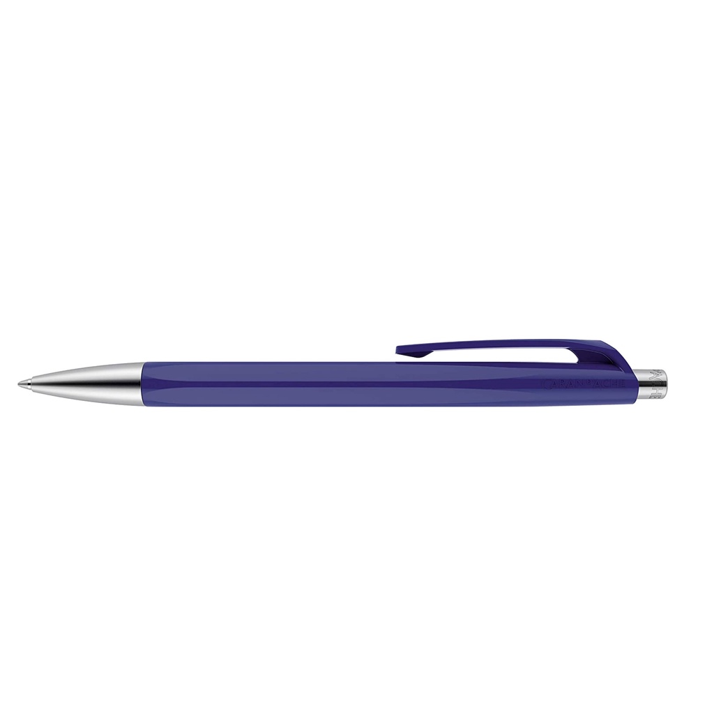 Caran d'Ache d´Ache 825 ECO balpen kunsthars/roestvrij staal blauw-wit, letterkleur blauw, 0825.160, meerkleurig, 12 cm