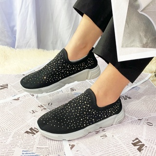 MonoShoes รองเท้าผ้าใบ  รองเท้าเพิ่มความสูงสำหรับผู้หญิง No.A054 - BLACK