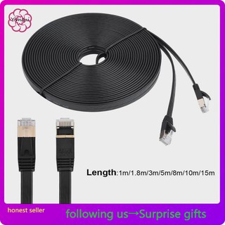 ภาพหน้าปกสินค้า1m/1.8m/3m/5m/8m/10m/15m CAT7 RJ45 600MHz Patch Shielded Lan Network Cable Flat Ethernet Cord ซึ่งคุณอาจชอบสินค้านี้
