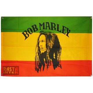 ธง ลาย Bob Marley พื้น 3 สี แนวนอน