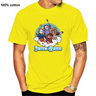 T-shirt  ขายดี เสื้อยืดลําลอง แขนสั้น พิมพ์ลายหมีสยองขวัญ สีดํากรมท่า สไตล์คลาสสิก สําหรับผู้ชาย AAocjd25EEnlfn73S-5XL