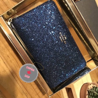 🍃BOXED PHONE WALLET WITH STAR GLITTER PRINT COACH F23448