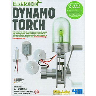 แท้-ของเล่นเสริมทักษะ-เรียนรู้วิทยาศาสตร์-ชุดประดิษฐ์หลอดไฟ-diy-4m-green-science-dynamo-torch-renewable-energy-kit