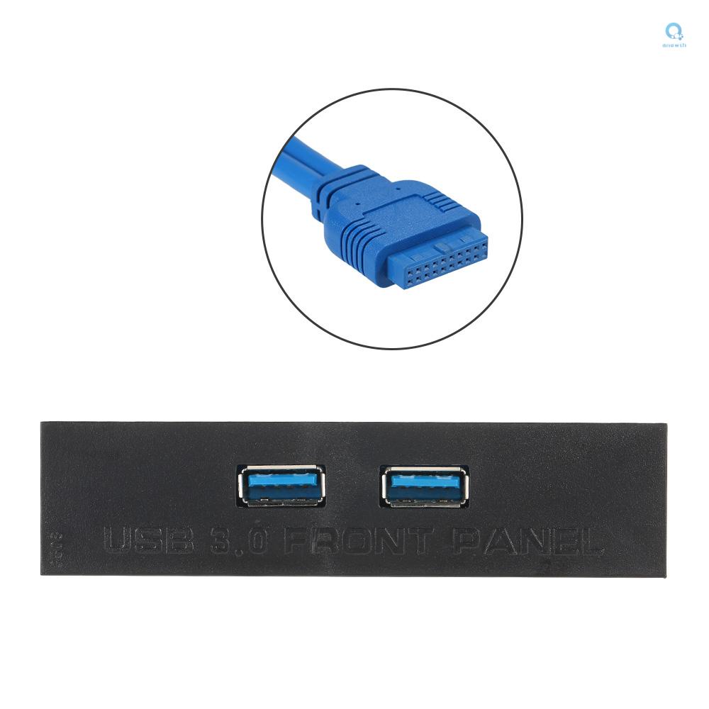 usb3-0-แผงด้านหน้า-hub-2-พอร์ตขยาย-bay-20-pin-to-usb3-0-60-ซม-สายเคเบิ้ลอะแดปเตอร์สําหรับ-pc-desktop-2-5