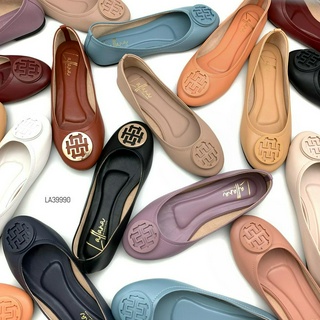 HaloBangkok รองเท้า Flat Shoes หนังไมโครไฟเบอร์ รุ่น LA39990