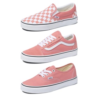 Vans รองเท้าผ้าใบ Classic Slip-On Checkerboard / Old Skool / Authentic | Rosette/True White (3รุ่น)