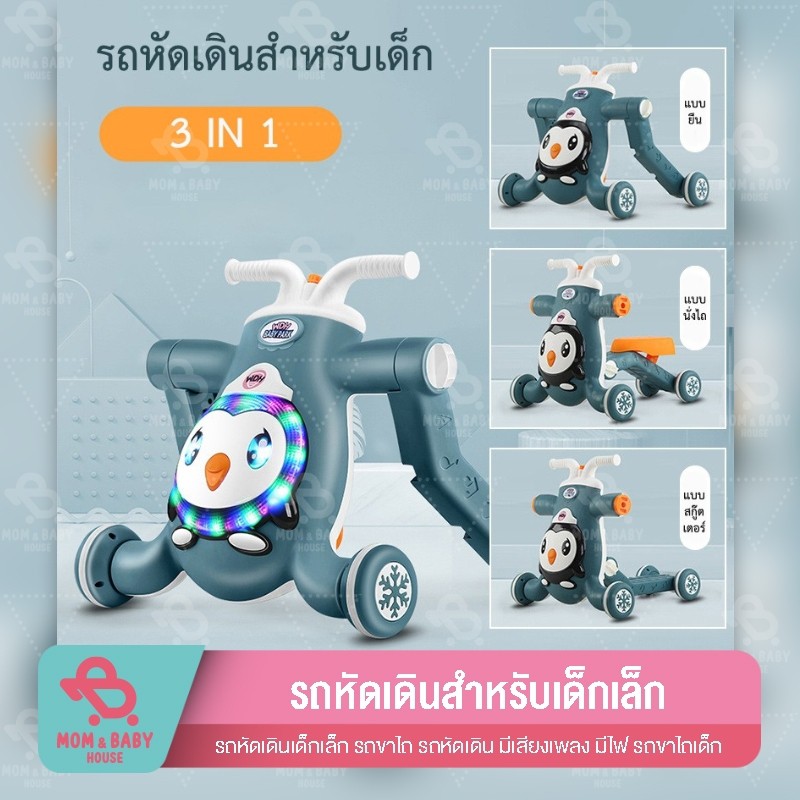 ภาพหน้าปกสินค้า(สินค้าพร้อมส่ง )3 IN 1 รถหัดเดินเด็กเล็ก รถหัดเดิน มีเสียงเพลง มีไฟ รถขาไถเด็ก รถผลักเดิน รถนั่งขาไถ จากร้าน chiildrenhome บน Shopee