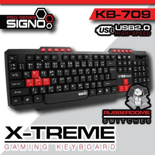 ภาพหน้าปกสินค้าSIGNO Pro-Series KB-709 X-TREME Gaming Keyboard คีย์บอร์ดสำหรับเกม ที่เกี่ยวข้อง