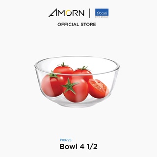 AMORN - (Ocean) P00723 Bowl [1กล่อง(6ใบ)] - ชามแอสชูแร็น ชามดินเนอร์เเวร์ ชามโอเชี่ยนกลาส 4.5 นิ้ว Assurance 4.5