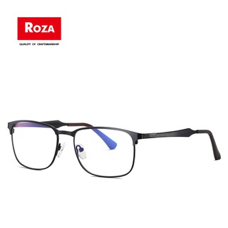 ROZA ผู้ชายโลหะผสมแว่นตาแสงป้องกันแสงสีฟ้าตารางกรอบธุรกิจกรอบแว่นตา KS141