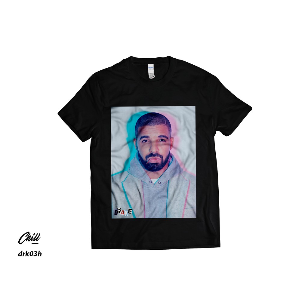 คอลูกเรือเสื้อยืดคอกลมเสื้อยืด-พิมพ์ลาย-drake-1-i-custom-i-music-i-hiphop-i-tshirt-i-gildanผ้าฝ้ายแท้