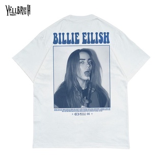 เสื้อยืดผู้ชาย Billie Eilish เสื้อยืด สีดํา โอเวอร์ไซซ์ สไตล์วินเทจ | สินค้า Yellbruh S-5XL