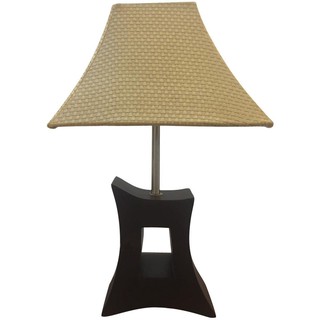 Table lamp TABLE LAMP CLASSIC MT66075 CARINI FABRIC BROWN The lamp Light bulb โคมไฟตั้งโต๊ะ ไฟตั้งโต๊ะ CLASSIC MT66075 C