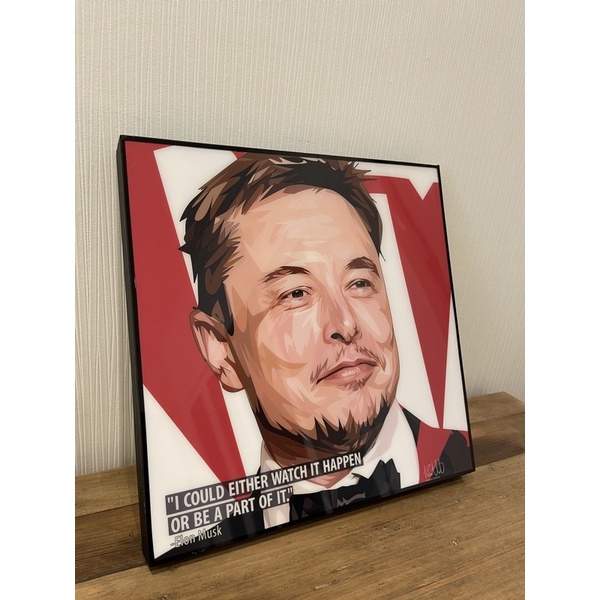 elon-musk-กรอบรูป-ตกแต่งห้อง-ตกแต่งบ้าน-มีที่แขวนพร้อมติดตั้งขึ้นผนัง