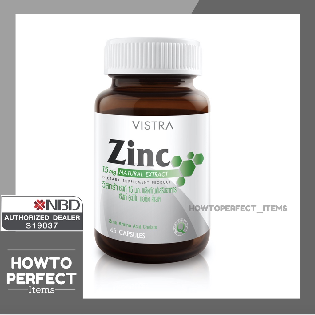 ภาพหน้าปกสินค้าVISTRA Zinc 15mg วิสทร้า ซิงค์ จากร้าน howtoperfect_items บน Shopee