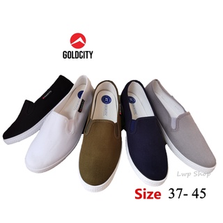 ภาพขนาดย่อของภาพหน้าปกสินค้าGoldCity-NS007_มี 5 สี_Size_37-45_ผ้าใบแบบสวมสลิปออน จากร้าน lovelywalee บน Shopee