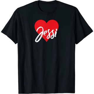 เสื้อยืดโอเวอร์ไซส์เสื้อยืด พิมพ์ลาย I Love Jessi First Name I Heart Named สําหรับผู้ใหญ่S-3XL