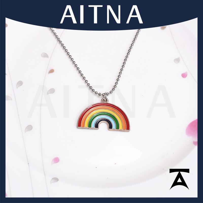 aitna-สร้อยคอแฟชั่น-จี้ก้อนเมฆ-สายรุ้ง-ดอกทานตะวัน-ยูนิคอร์น