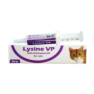 Lysine VP ผลิตภัณฑ์เสริม Lysine และ Echinacea สำหรับแมวป่วยเป็นหวัดแมว หรือเพื่อเสริมสุขภาพทั่วไป 20 มล.