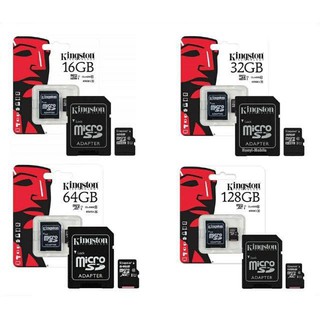 ภาพหน้าปกสินค้า(ใส่โค้ด\"SKMOBIGDAY55\"ลด 50% ]Kingston ของแท้100%ประกันศูนย์ เมมโมรี่การ์ด Micro SDHC 8GB/16GB/32GB/64GB Class 10 ที่เกี่ยวข้อง